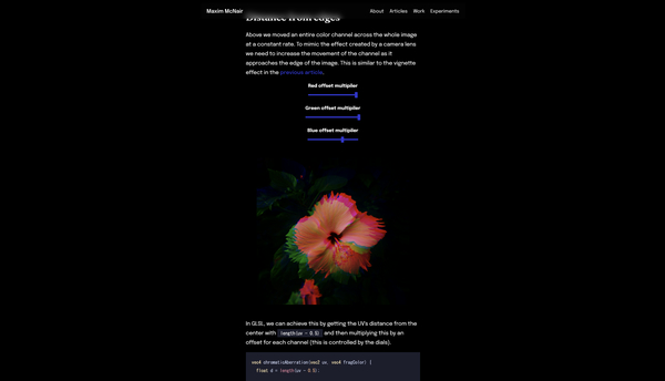 解説付きで様々なシェーダによる効果を楽しめる Maxim McNair さんの WebGL Image Processing - WebGL 総本山