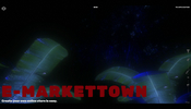 薄暗く不気味さ漂うジャングルの雰囲気が見事な E-MarketTown のプロモーションサイト