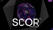 クリスタルの中にオブジェクトが閉じ込められたような個性的なビジュアルがおもしろい SCOR のウェブサイト