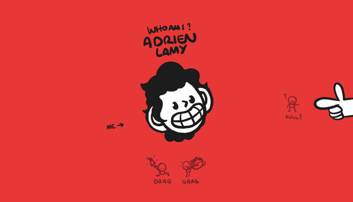 楽しい仕掛けとポップなテイストがおもしろいクリエイティブデベロッパー Adrien Lamy さんのポートフォリオサイト