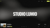 それぞれ個性の異なる演出を上手に組み合わせて構築された Studio Lumio のウェブサイト
