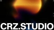 ディストーションを活用して複雑な質感やグラデーションを表現した CRZ Studio のウェブサイト
